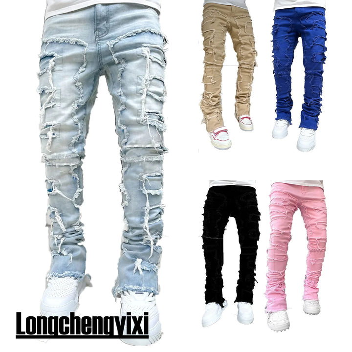 Jeans Rotos Hombre — Estilo Hip Hop