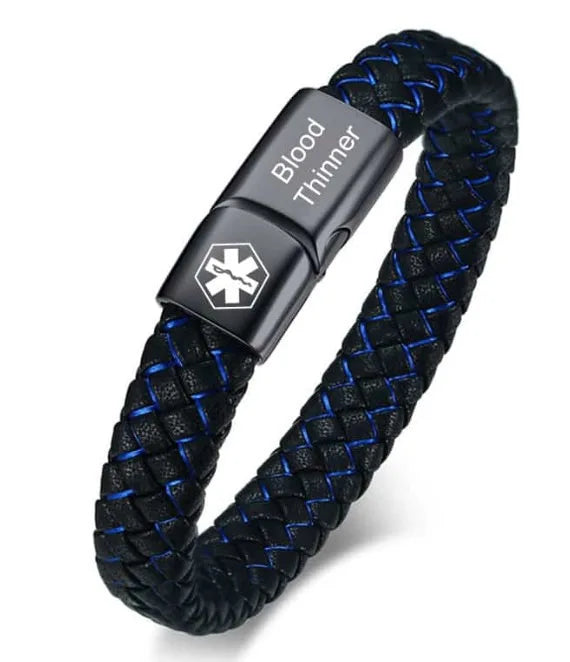 Pulsera Médica de Acero Inoxidable — Identificación de Emergencia