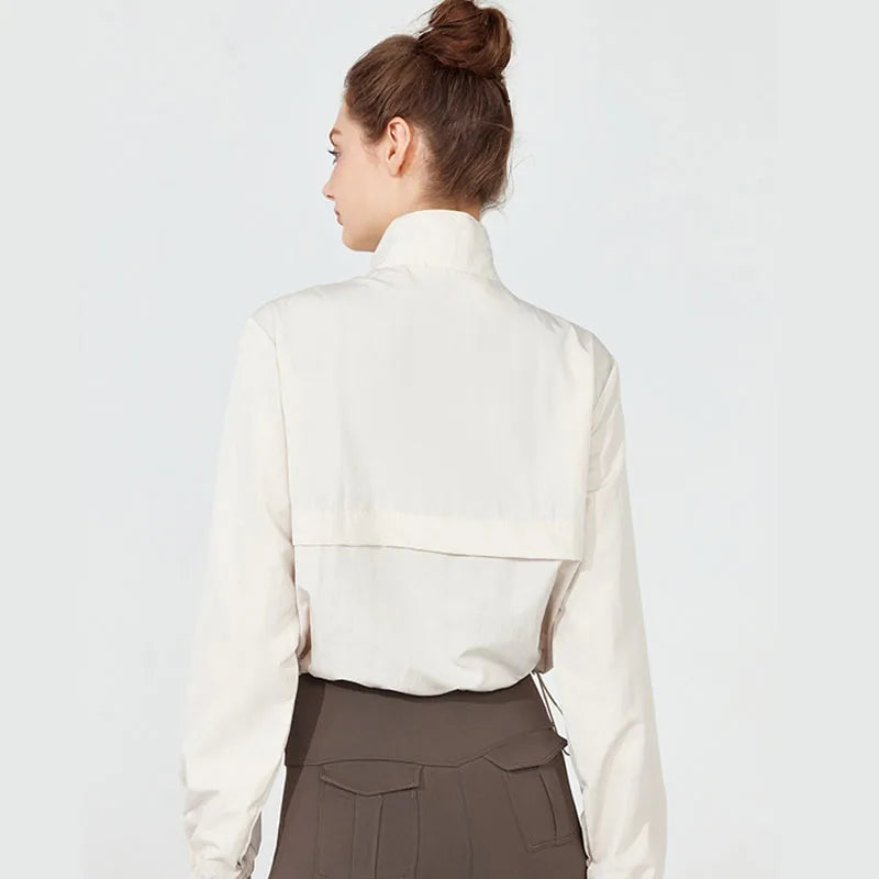 Chaqueta Deportiva Ajustada Mujer — Manga Larga Running &amp; Yoga