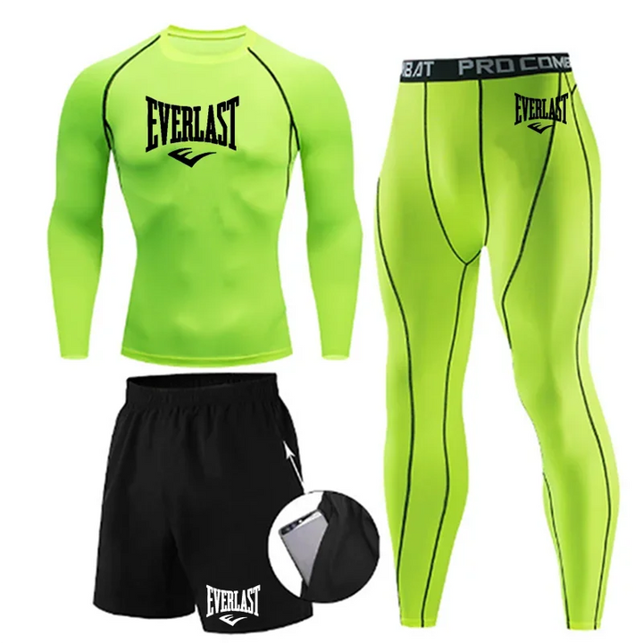 Conjunto Compresión Rashguard Hombre — Fitness &amp; Running