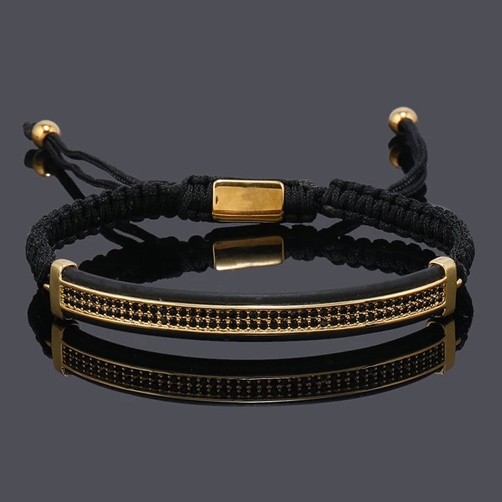 Pulsera Trenzada Punk CZ | Hecha a Mano | Darez Wear