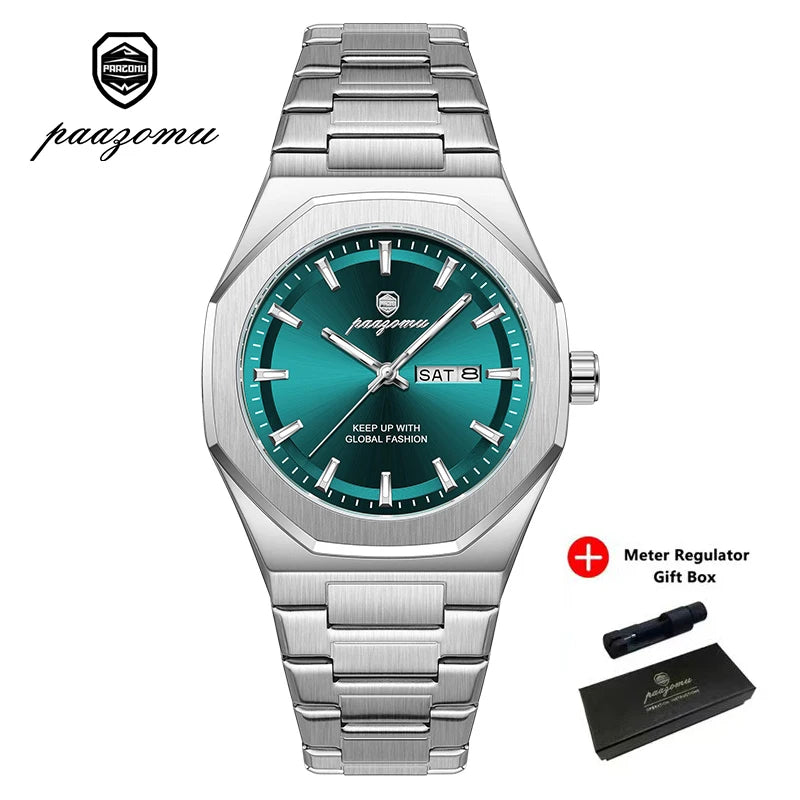 Reloj Deportivo PAAZOMU — Cuarzo Luminoso para Hombre