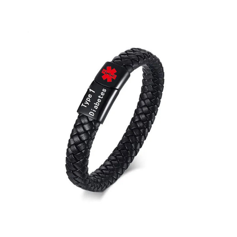 Pulsera Médica de Acero Inoxidable — Identificación de Emergencia