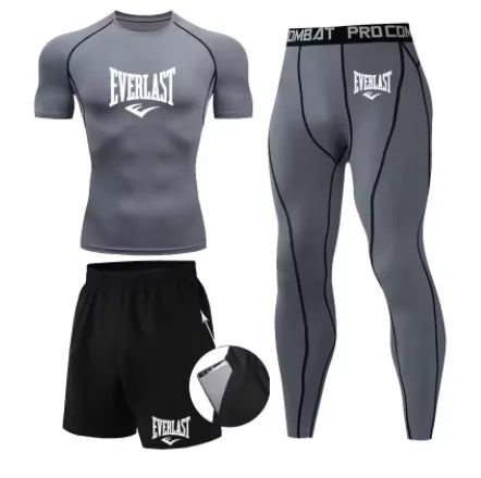 Conjunto Compresión Rashguard Hombre — Fitness &amp; Running