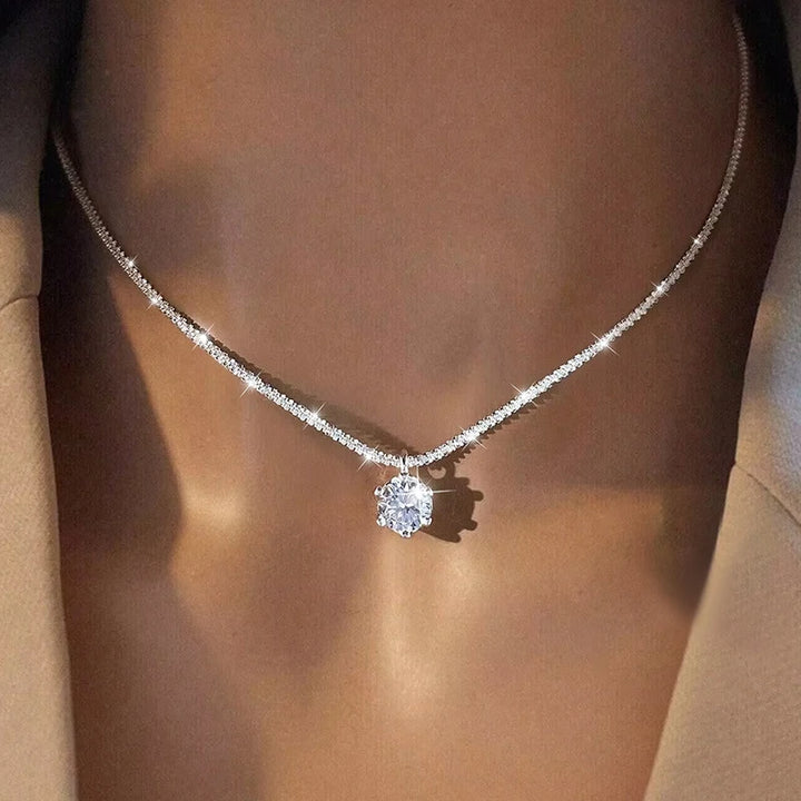Collar Moissanita 1CT con Colgante — Plata 925 | Darez Wear
