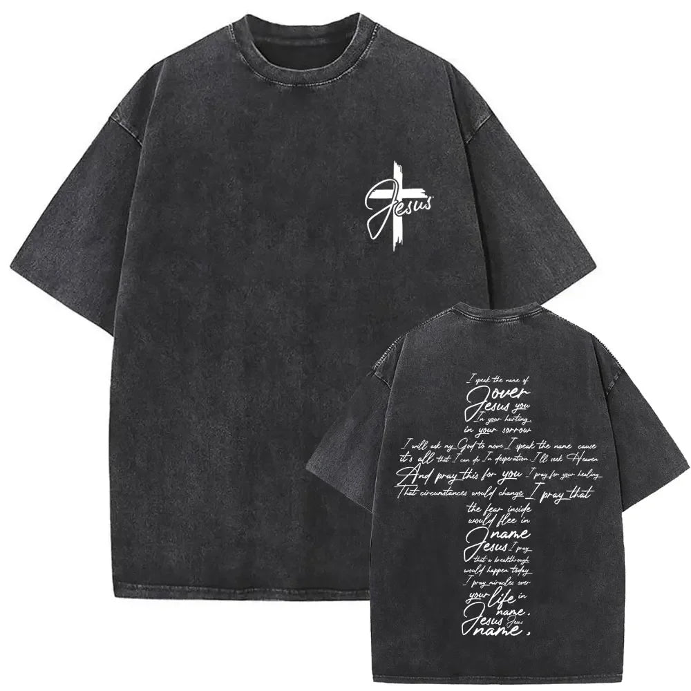 Camiseta Vintage Gótica Oversized con Estampado