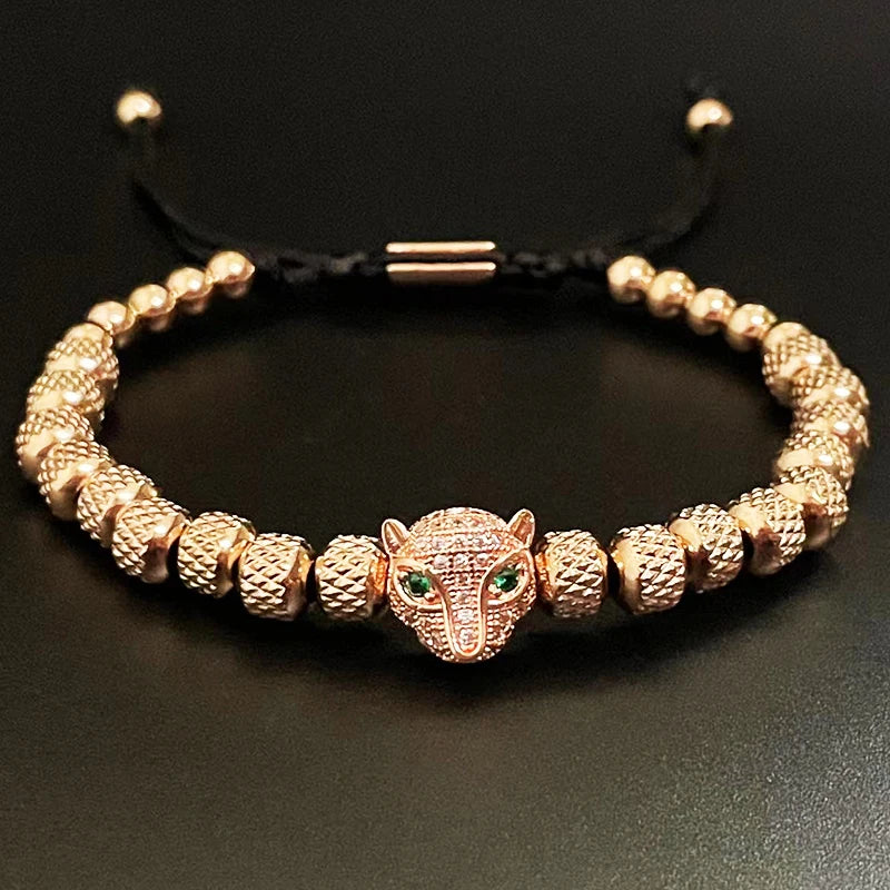 Pulsera Cabeza de Leopardo Acero — Darez Wear