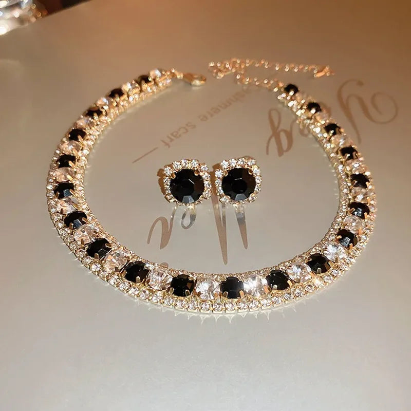 Conjunto Collar y Pendientes Cristal Verde