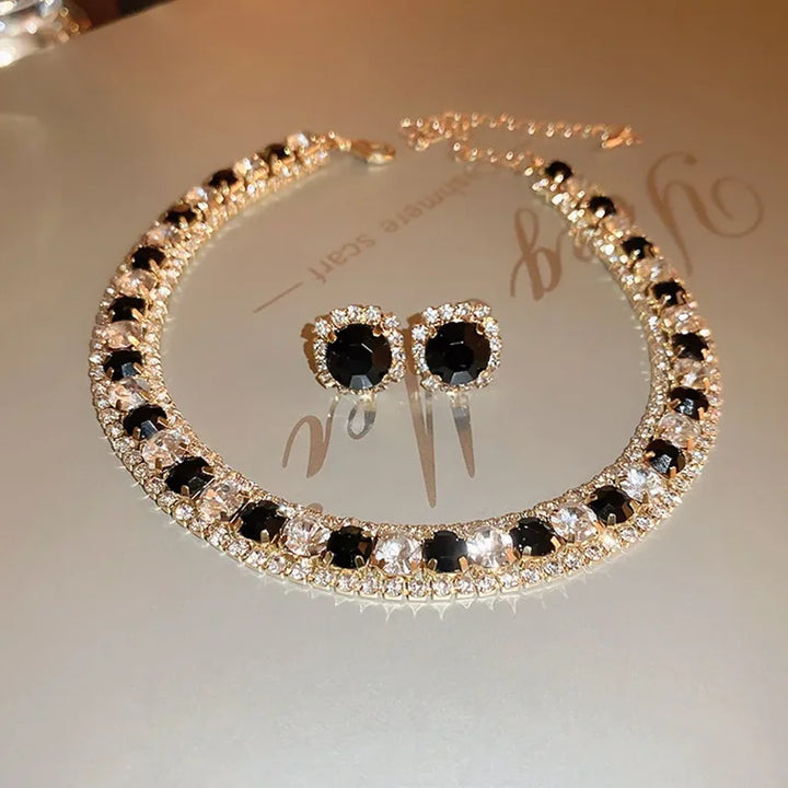 Conjunto Collar y Pendientes Cristal Verde