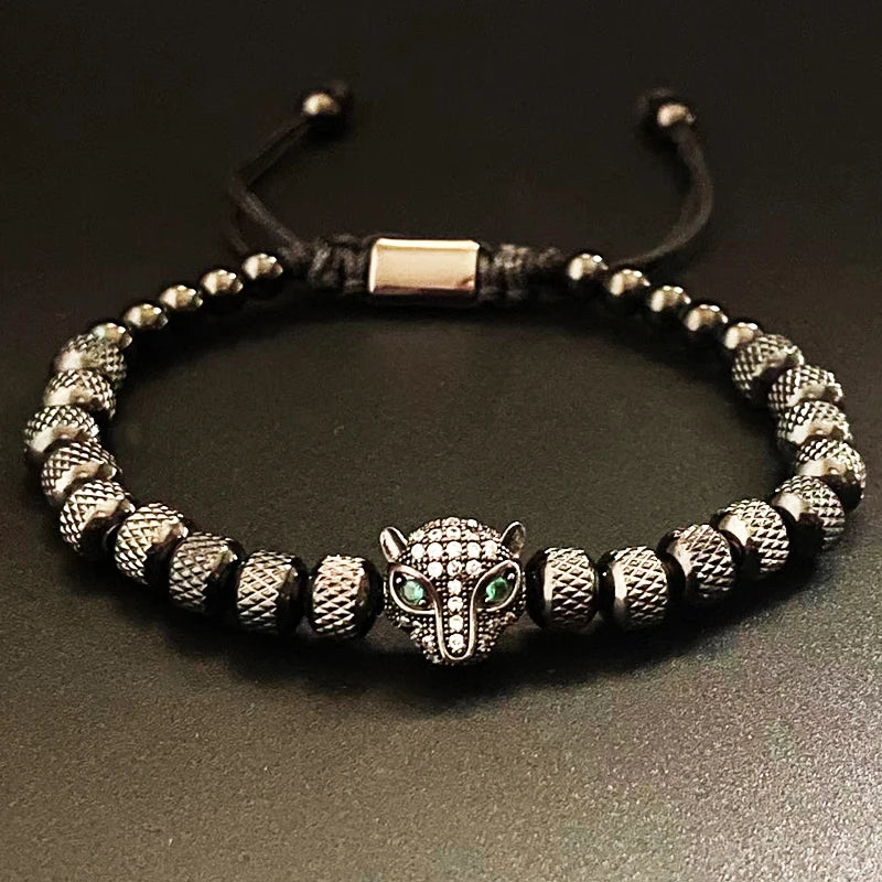 Pulsera Cabeza de Leopardo Acero — Darez Wear