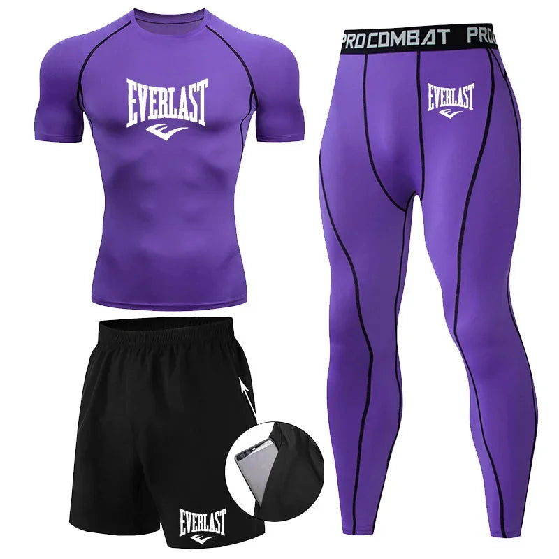 Conjunto Compresión Rashguard Hombre — Fitness &amp; Running
