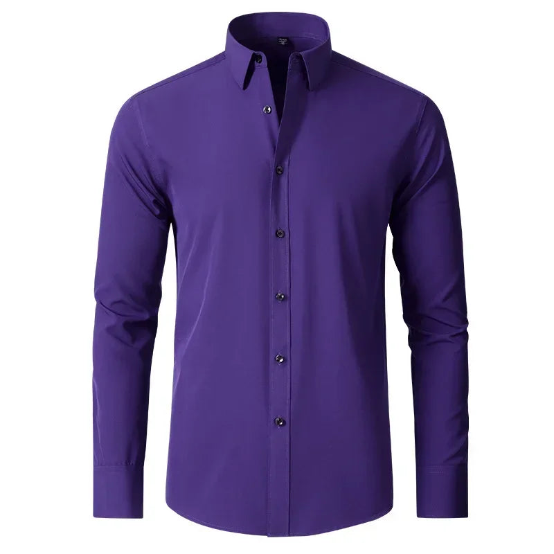Camisa Elástica Hombre — Sin Planchado Multicolor