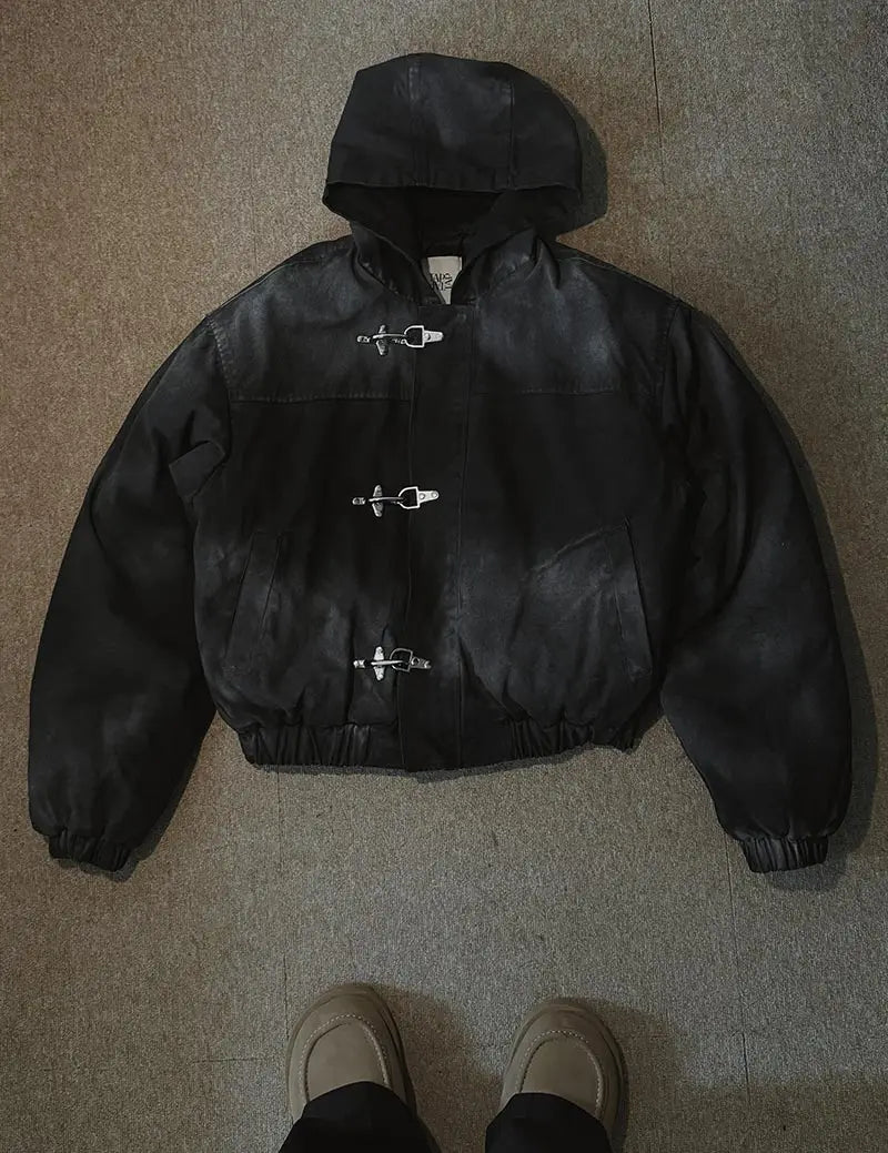 Chaqueta Holgada con Capucha | Y2K Retro Harajuku | Darez Wear