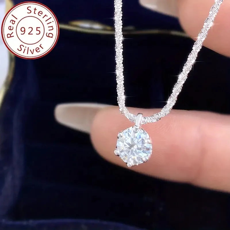 Collar Moissanita 1CT con Colgante — Plata 925 | Darez Wear