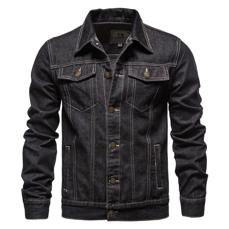 Chaqueta Vaquera Hombre — Slim Fit Moto Vintage