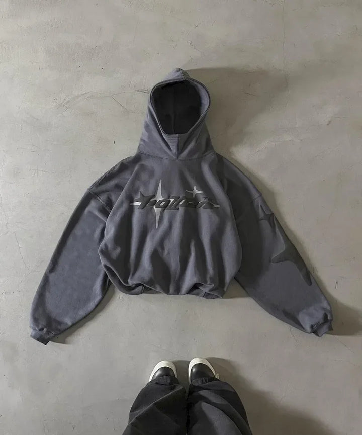 Sudadera Retro Gótica Y2K | Hoodie Holgado Harajuku | Darez Wear