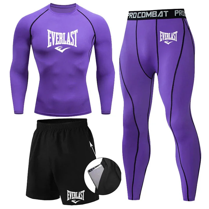 Conjunto Compresión Rashguard Hombre — Fitness &amp; Running