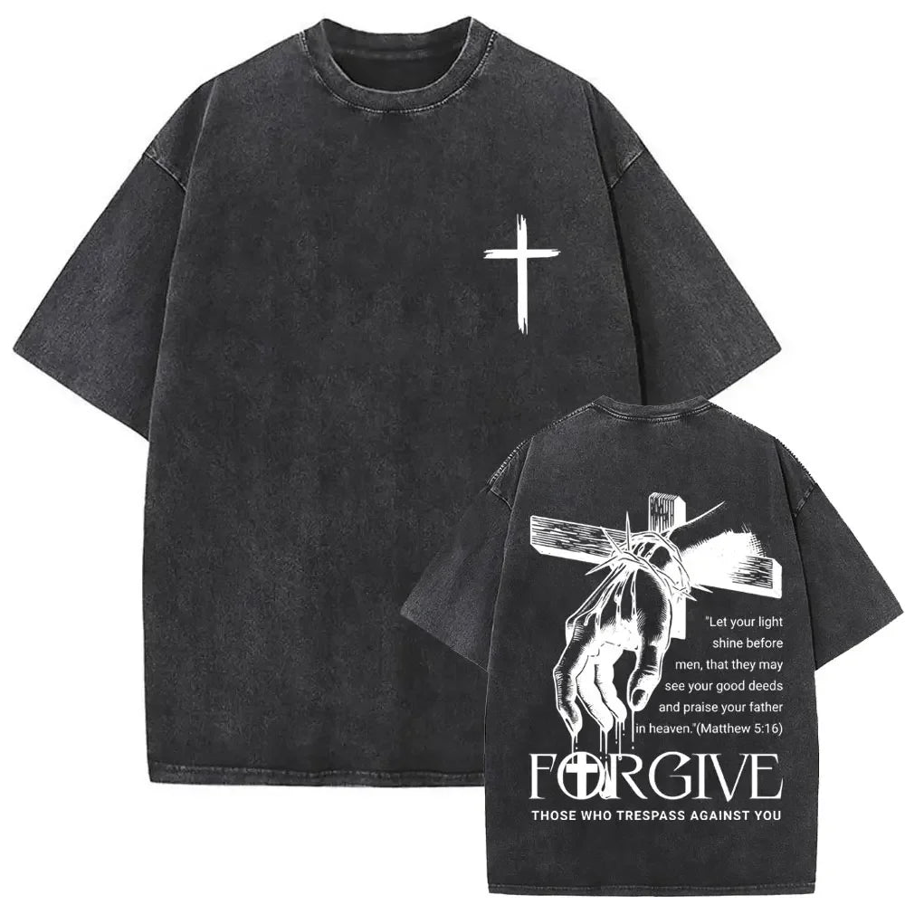 Camiseta Vintage Gótica Oversized con Estampado