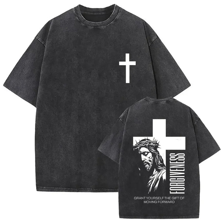 Camiseta Vintage Gótica Oversized con Estampado