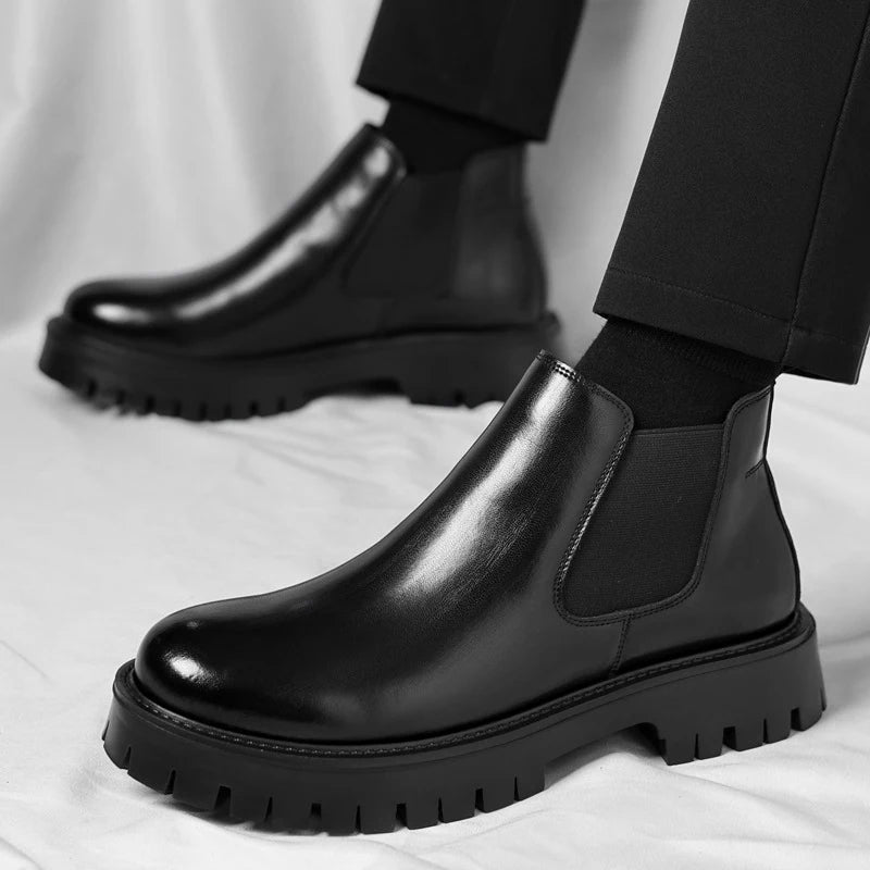 Botas Chelsea Retro Cuero Hombre — Estilo Británico