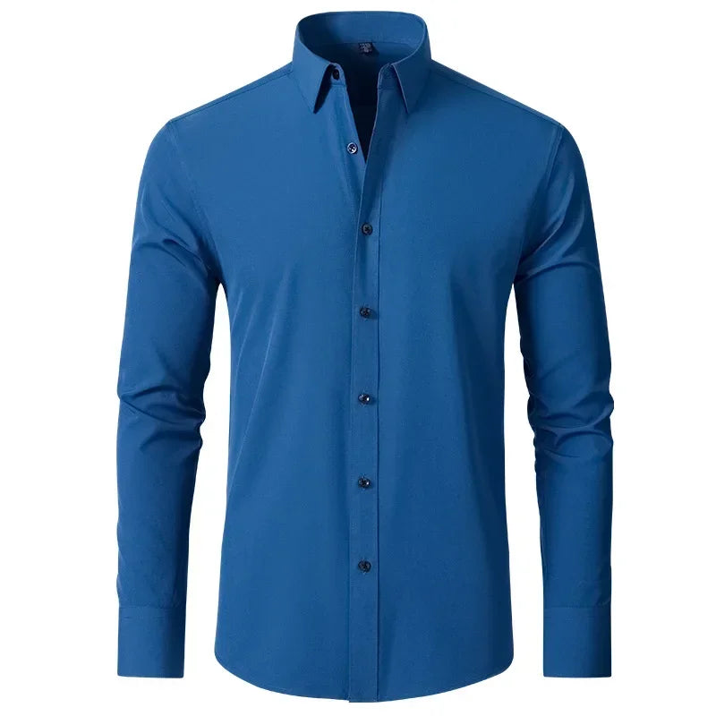 Camisa Elástica Hombre — Sin Planchado Multicolor