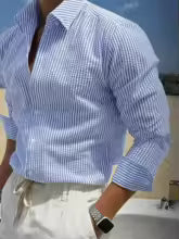 Camisa de Manga Larga a Rayas para Hombre