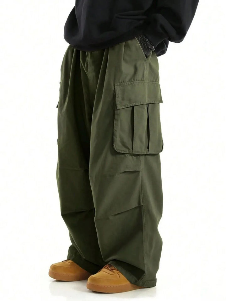 Pantalón Cargo Pierna Ancha Hombre — Urbano Holgado