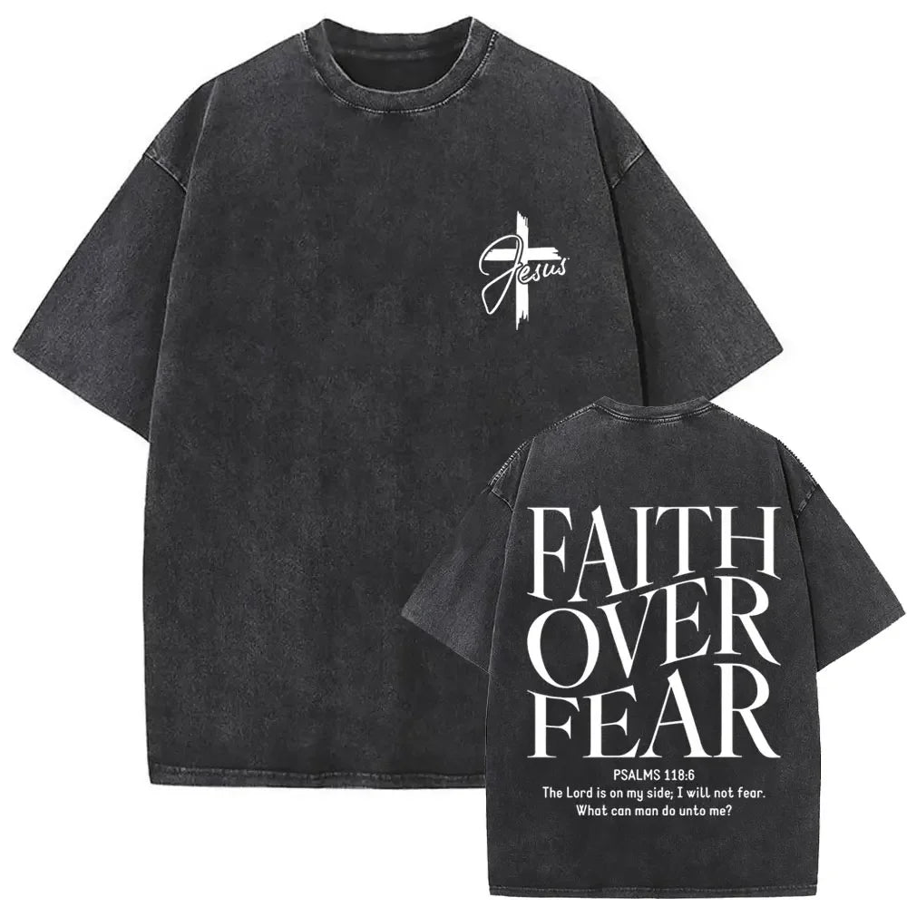 Camiseta Vintage Gótica Oversized con Estampado