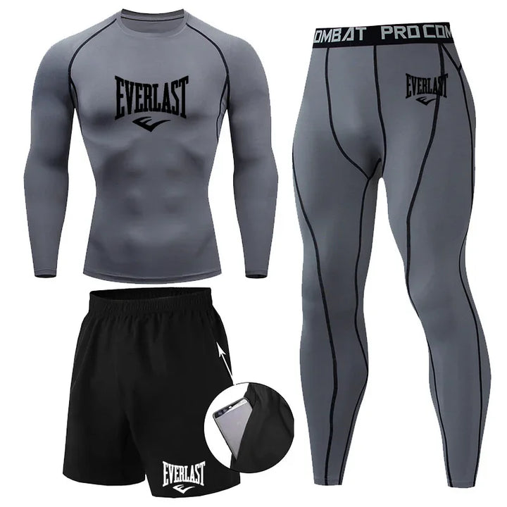 Conjunto Compresión Rashguard Hombre — Fitness &amp; Running