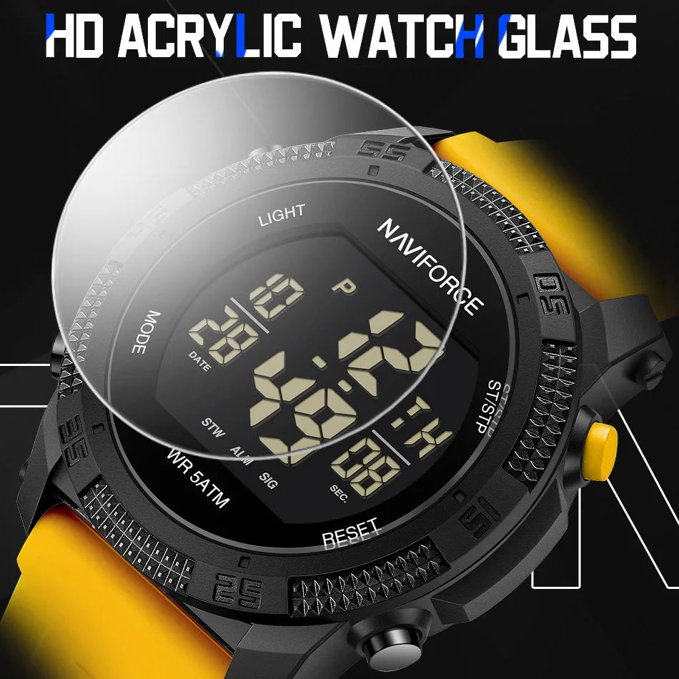 Reloj NAVIFORCE NF7104 Hombre — Digital LCD 50M Resistente al Agua