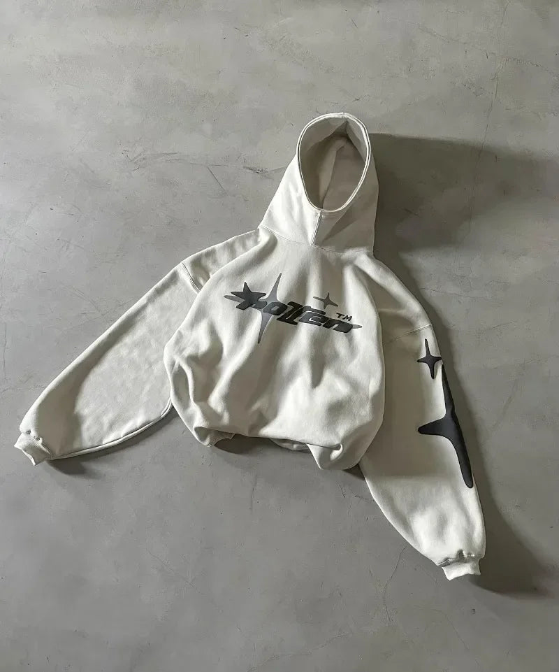 Sudadera Retro Gótica Y2K | Hoodie Holgado Harajuku | Darez Wear