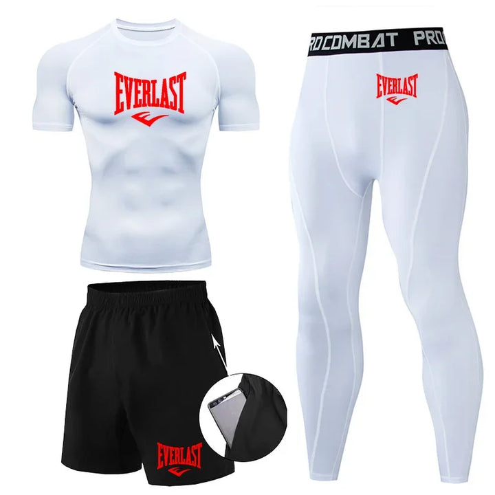 Conjunto Compresión Rashguard Hombre — Fitness &amp; Running