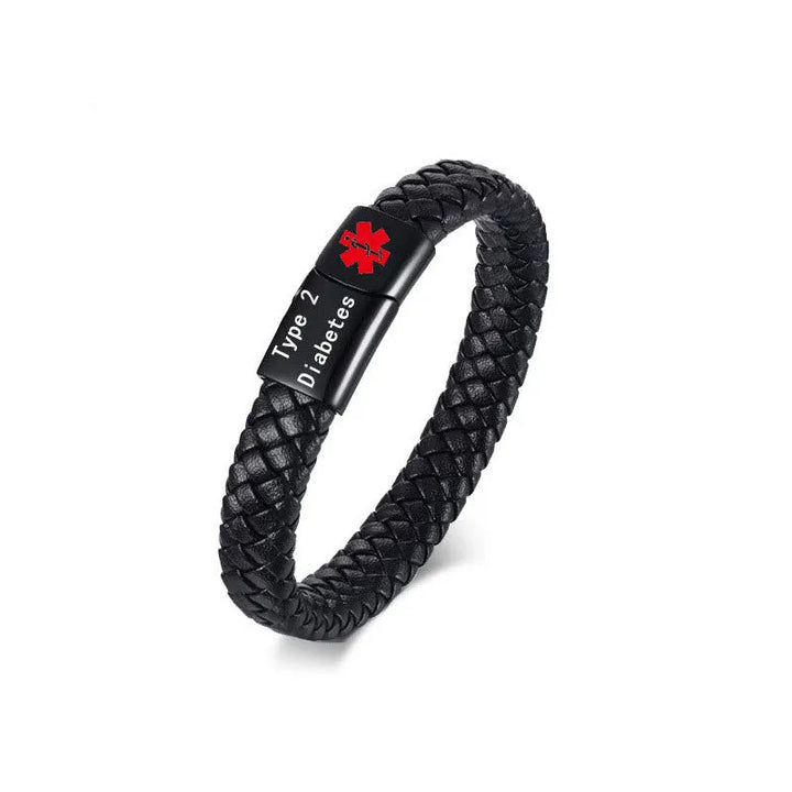 Pulsera Médica de Acero Inoxidable — Identificación de Emergencia