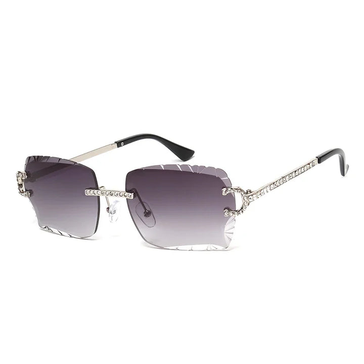 Gafas de Sol Cuadradas Sin Montura | Gemas &amp; Corte Diamante | Darez Wear