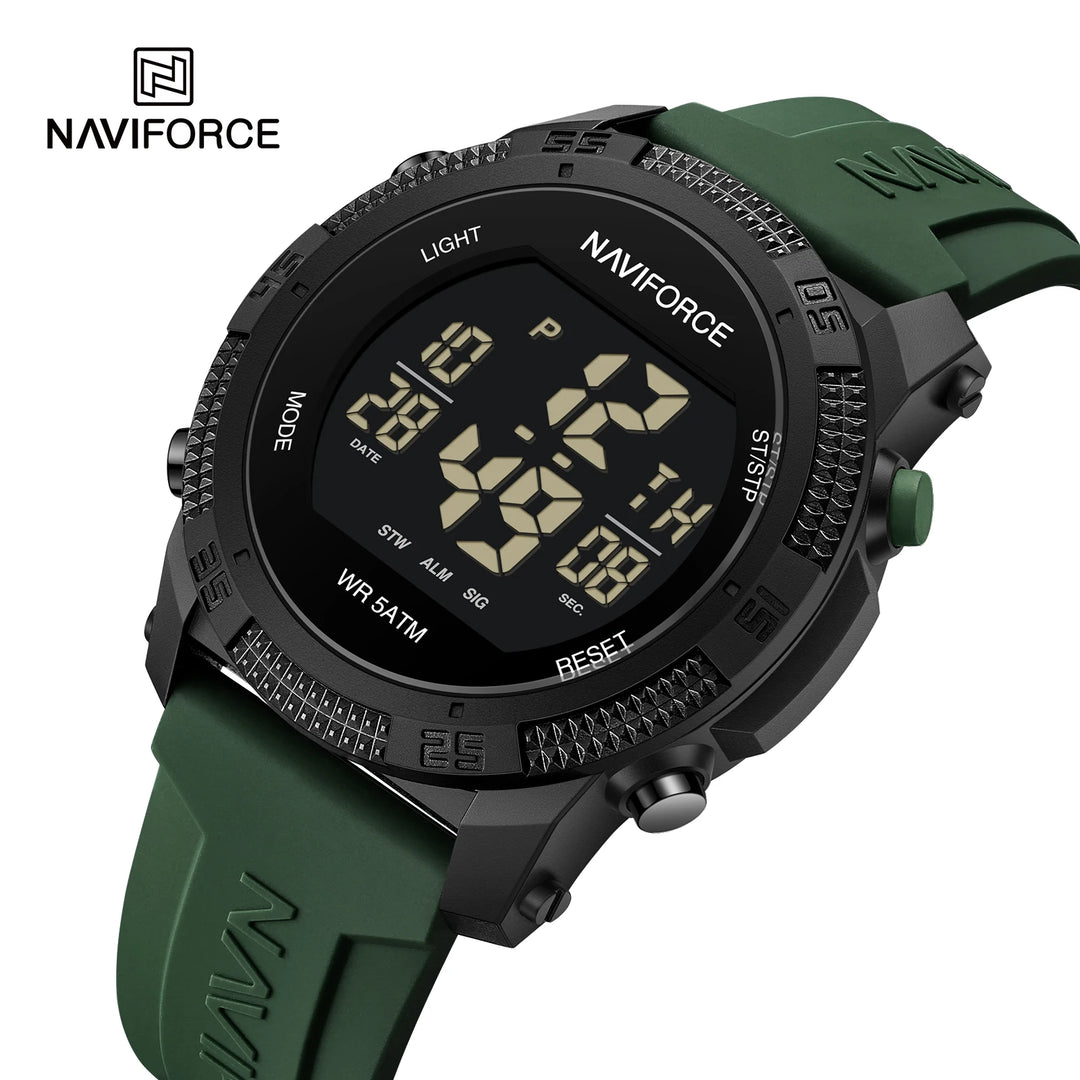 Reloj NAVIFORCE NF7104 Hombre — Digital LCD 50M Resistente al Agua