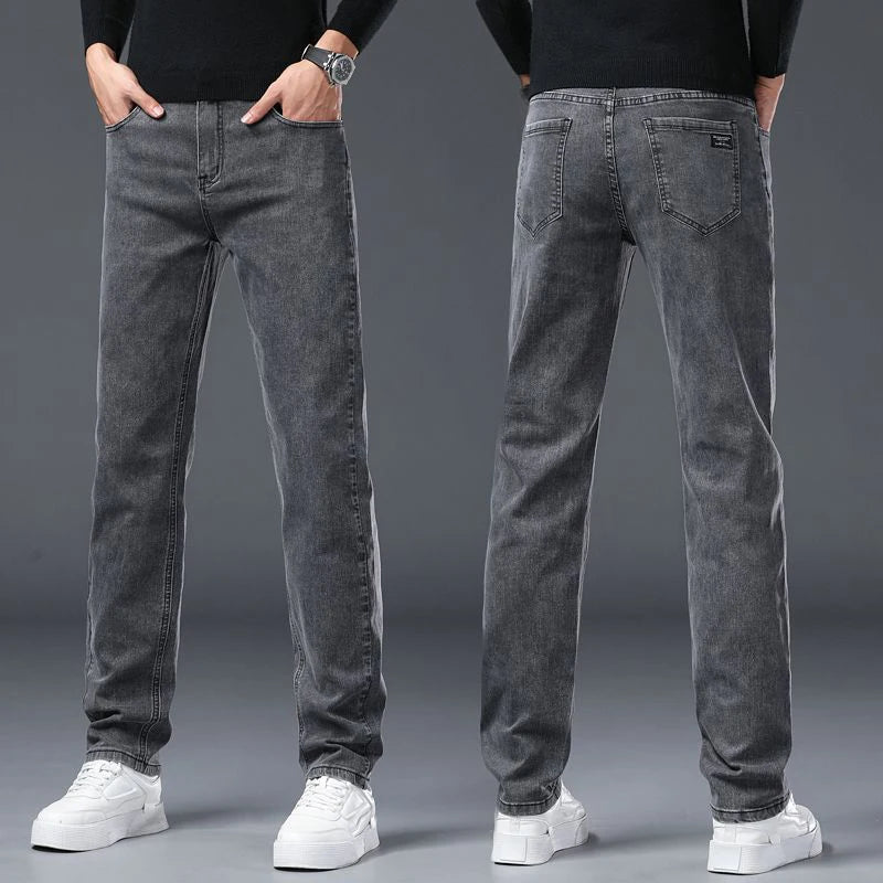 Jeans Slim Fit Hombre — Negro y Gris