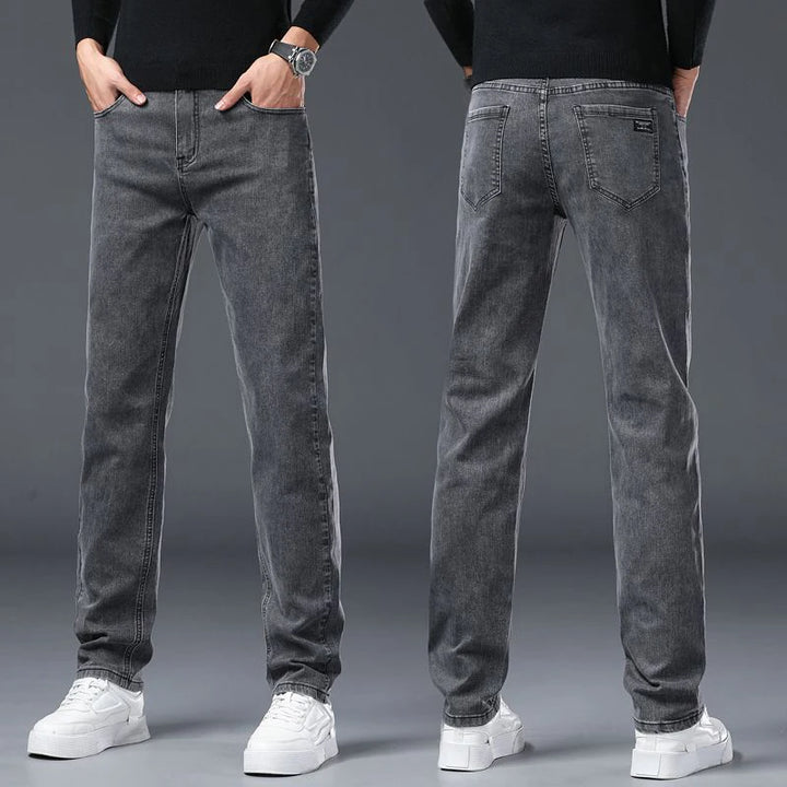 Jeans Slim Fit Hombre — Negro y Gris