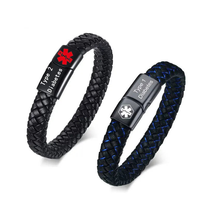Pulsera Médica de Acero Inoxidable — Identificación de Emergencia