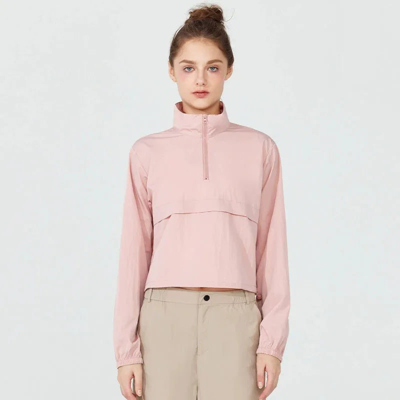 Chaqueta Deportiva Ajustada Mujer — Manga Larga Running &amp; Yoga