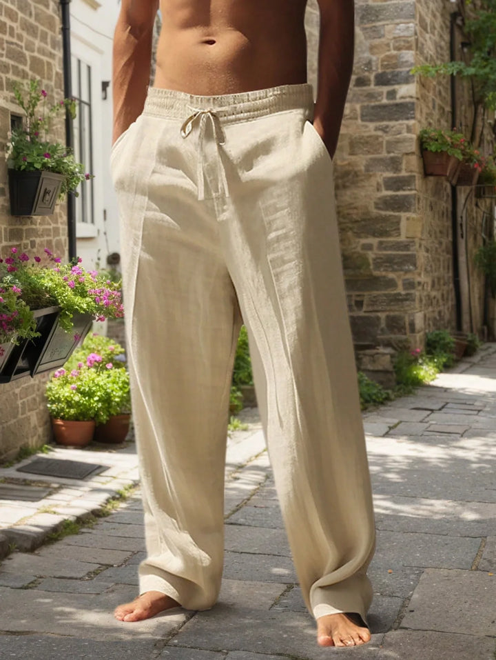 Pantalón Lino Holgado Hombre — Darez Wear