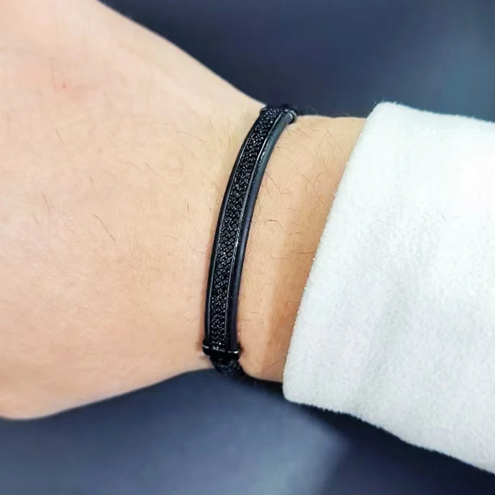 Pulsera Trenzada Punk CZ | Hecha a Mano | Darez Wear