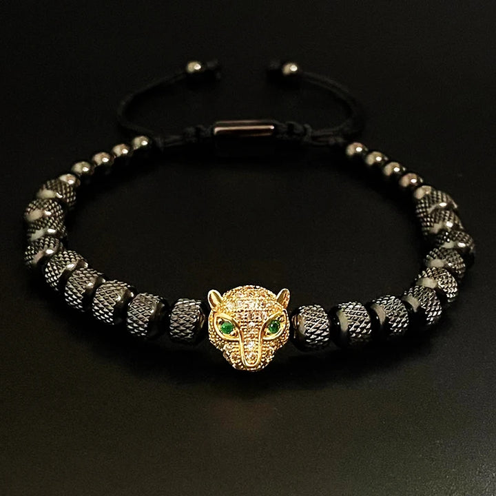 Pulsera Cabeza de Leopardo Acero — Darez Wear