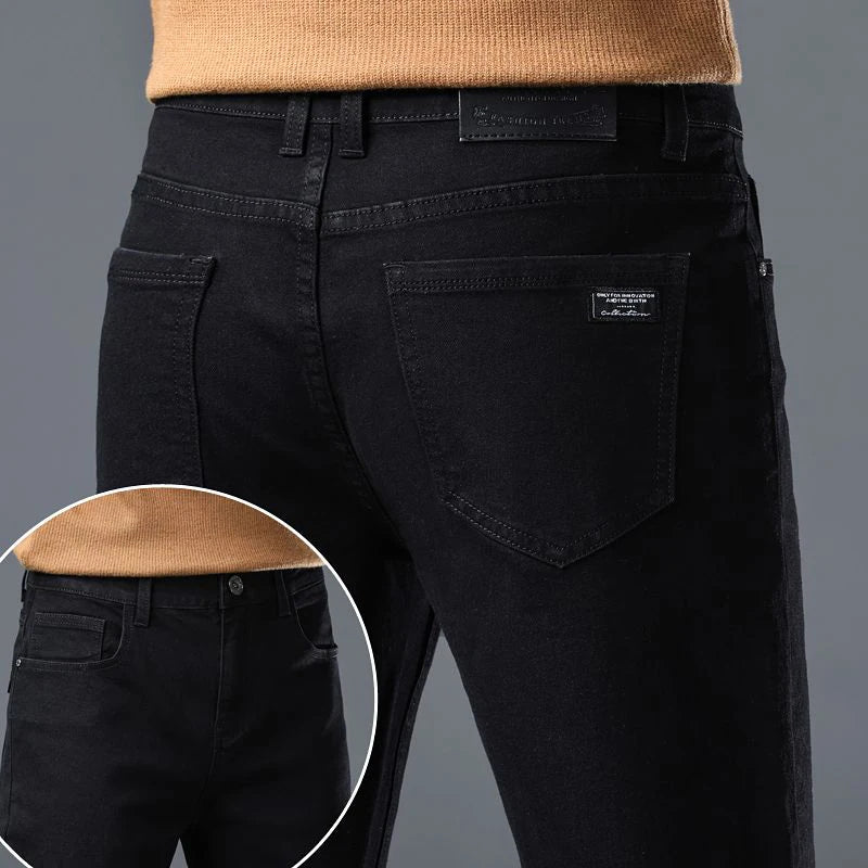 Jeans Slim Fit Hombre — Negro y Gris