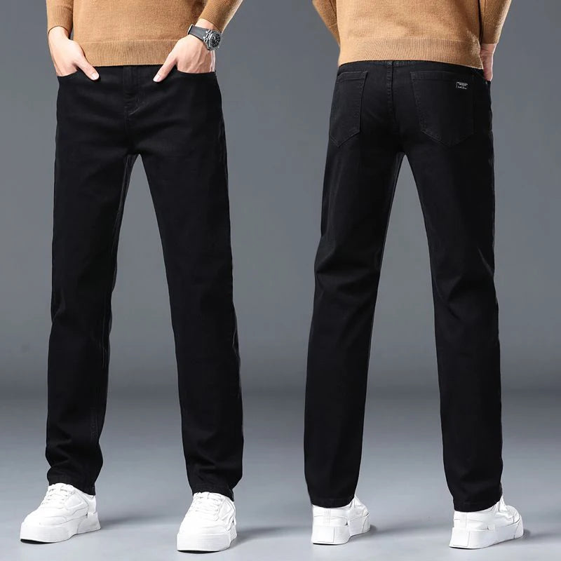 Jeans Slim Fit Hombre — Negro y Gris