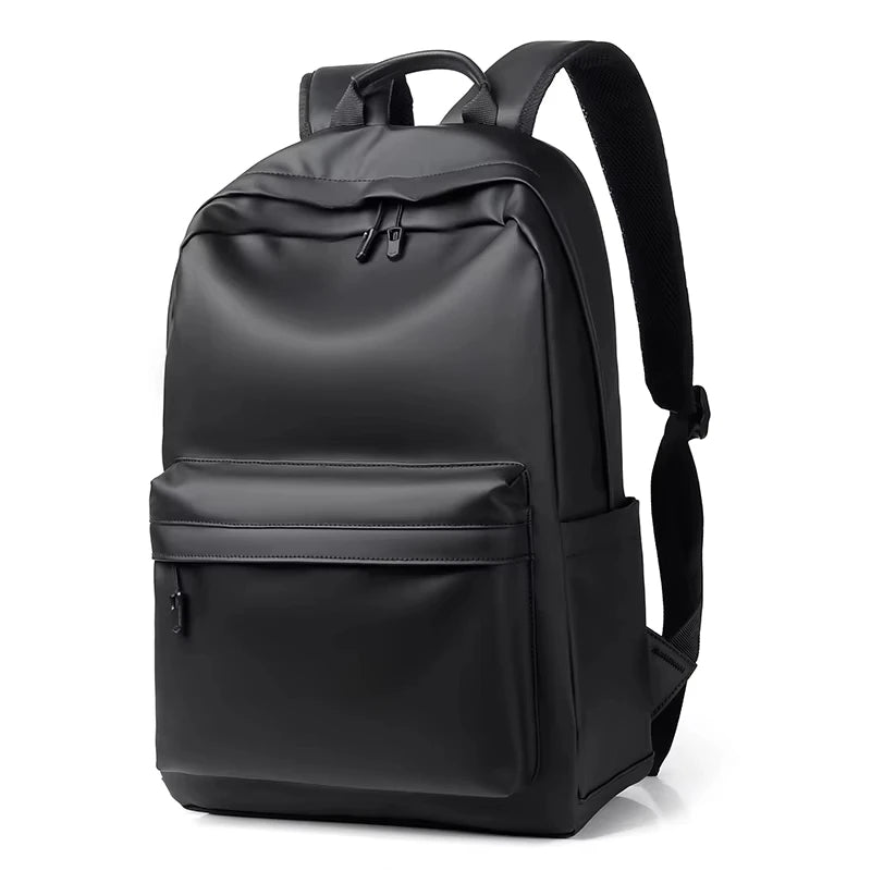 Mochila Cuero PU 15.6" Hombre — Negro Premium
