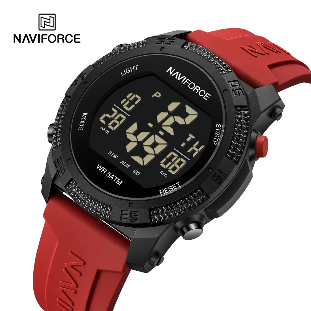 Reloj NAVIFORCE NF7104 Hombre — Digital LCD 50M Resistente al Agua