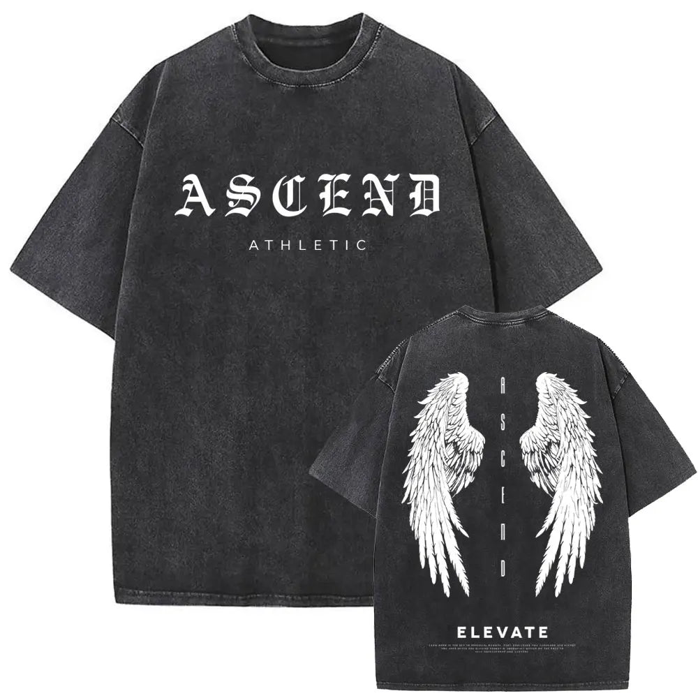 Camiseta Vintage Gótica Oversized con Estampado