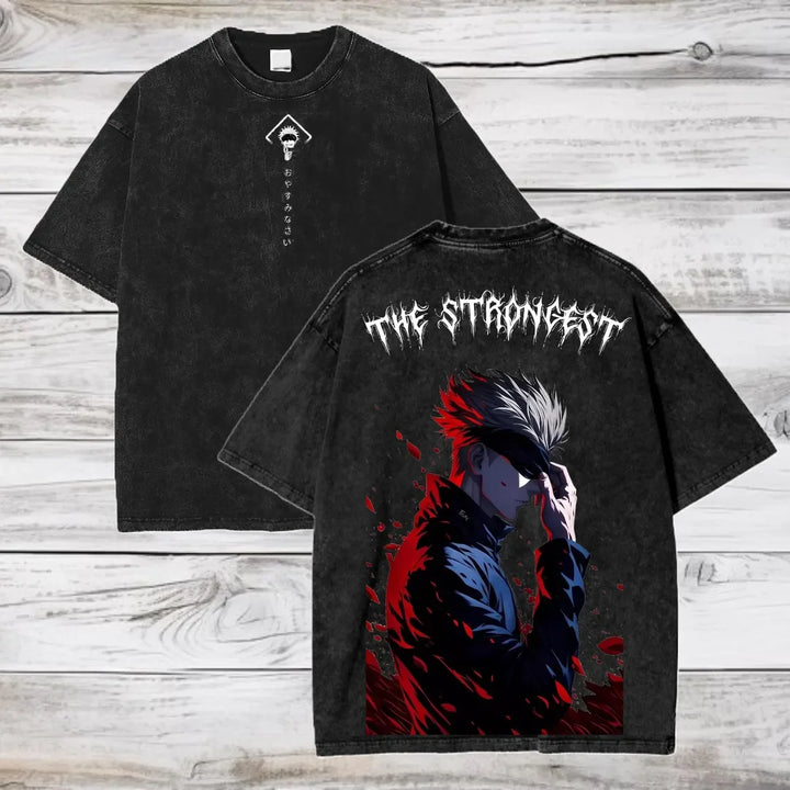 Camiseta Gojo Satoru | Jujutsu Kaisen Oversized Algodón