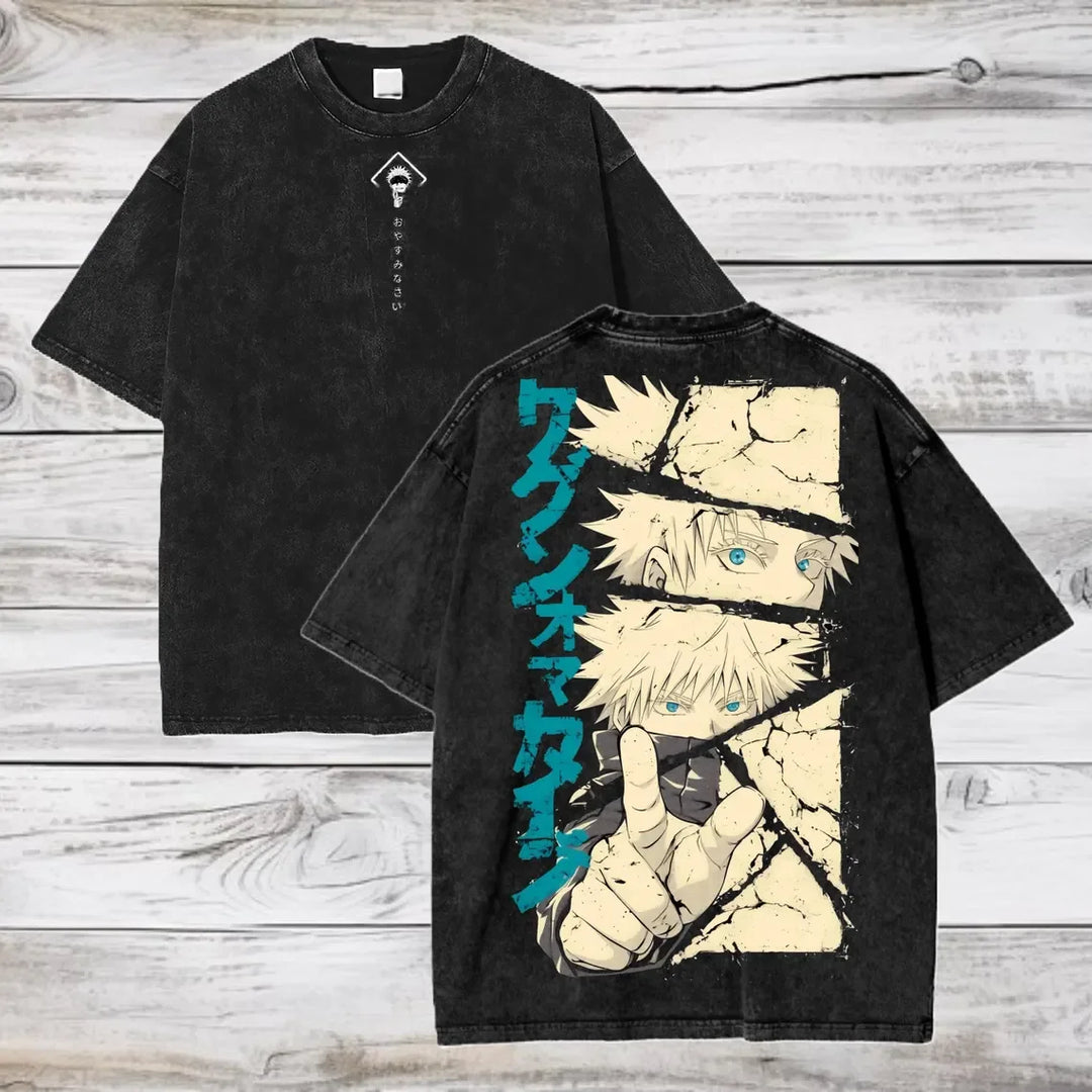 Camiseta Gojo Satoru | Jujutsu Kaisen Oversized Algodón