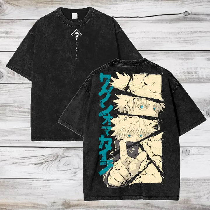 Camiseta Gojo Satoru | Jujutsu Kaisen Oversized Algodón
